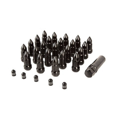 Rugged Ridge 16715.27 Bullet Lug Nut and Valve Stem Cap Kit, Black
