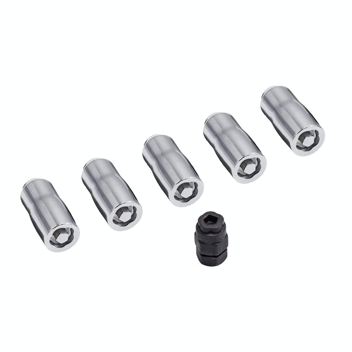 Rugged Ridge 16715.31 Wheel Lock Nut Set, 5 Nuts with Key, Chrome