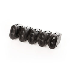 Rugged Ridge 17235.12 Etched 2-Position Rocker Switch; Set of 5