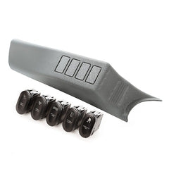 Rugged Ridge 17235.70 Etched A-Pillar 4 Switch Pod Kit Left Hand; 07-10 Jeep Wrangler JK