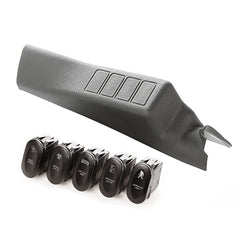 Rugged Ridge 17235.71 Etched A-Pillar 4 Switch Pod Kit Left Hand; 11-17 Jeep Wrangler JK