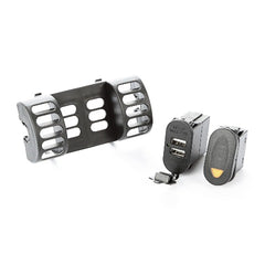 Rugged Ridge 17235.81 AC Vent Switch Pod; 1 Switch; Dual USB Connector; 97-06 Jeep TJ/LJ