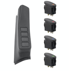 Rugged Ridge 17235.97 A-Pillar 4 Switch Pod Kit, Black Right