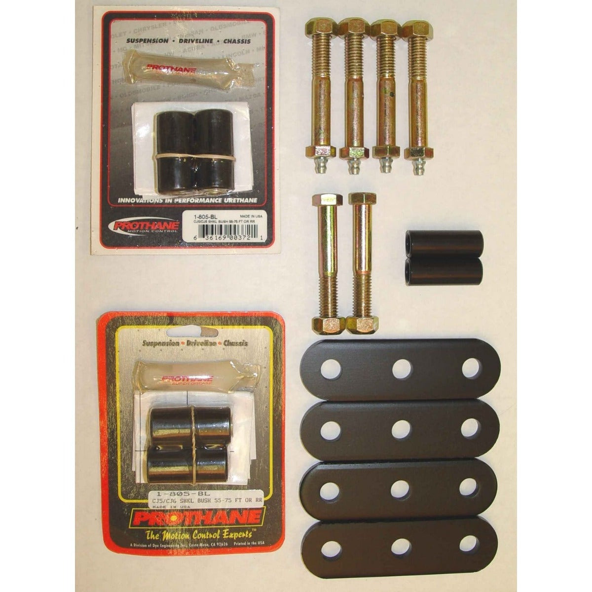 Rugged Ridge 18265.03 HD Front and Rear Leaf Spring Shackles; 55-75 Jeep CJ Models