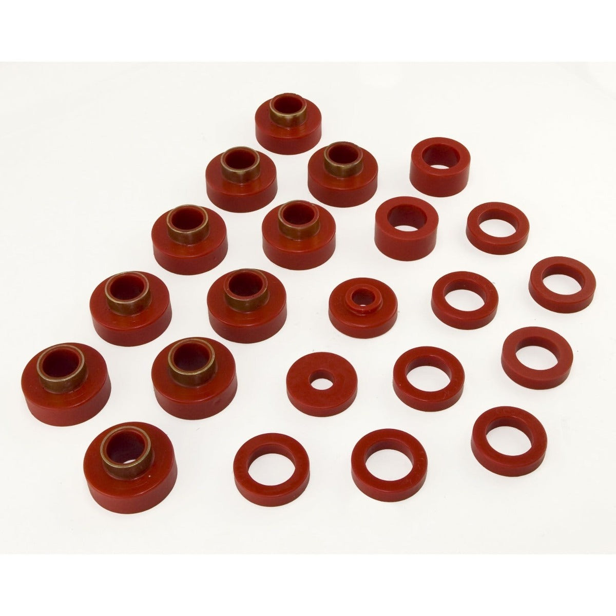 Rugged Ridge 18351.03 Body Mount Kit; Red; 22 Pieces; 80-86 Jeep CJ7