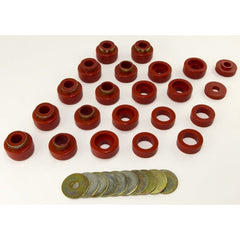Rugged Ridge 18351.05 Body Mount Kit; Red; 22 Pieces; 87-95 Jeep Wrangler YJ