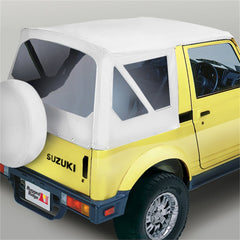 Rugged Ridge 53701.52 Soft Top, White Denim, Clear Windows