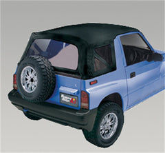 Rugged Ridge 53722.15 XHD Soft Top; Black Denim; Clear Windows; 88-94 Suzuki Sidekicks