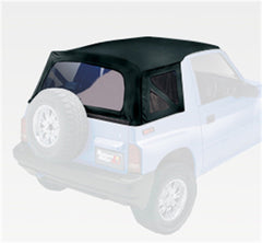 Rugged Ridge 53723.15 XHD Soft Top; Black Denim; Clear Windows; 95-98 Suzuki Sidekicks