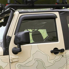 Rugged Ridge 81349.88 Rear Window Visors, Matte Black, Channel
