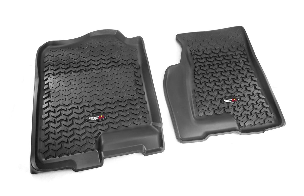 Rugged Ridge 82901.02 Floor Liners; Front; Black; 99-06 GM Fullsize Pickup/SUV