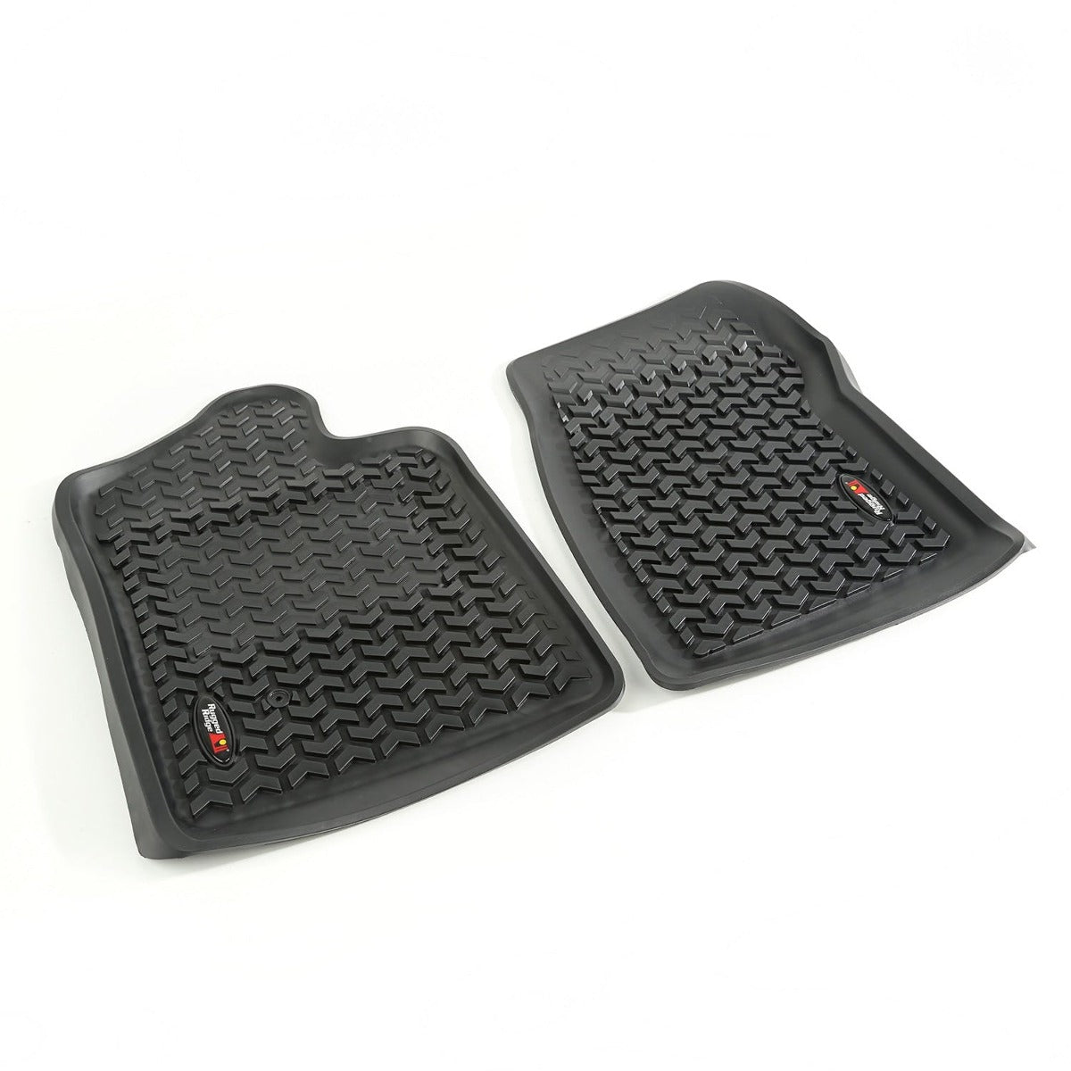 Rugged Ridge 82901.21 Floor Liners; Front; Black; 07-13 GM Regular Cab Pickup