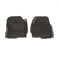 Rugged Ridge 82902.40 Floor Liners; Front; Pair; Black; 17-Ford F-250