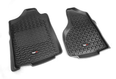 Rugged Ridge 82903.01 Floor Liners; Front; Black; 02-11 Dodge Ram 1500/2500/3500