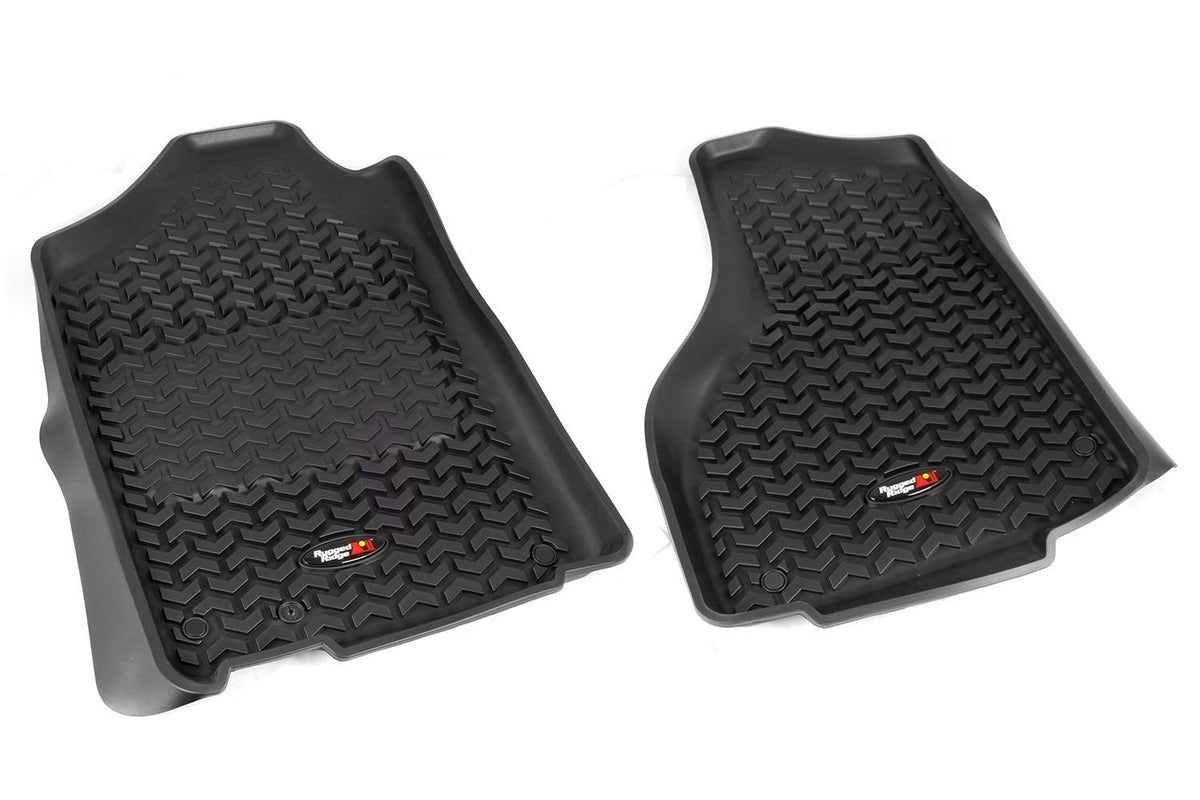 Rugged Ridge 82903.05 Front Floor Liners, Black