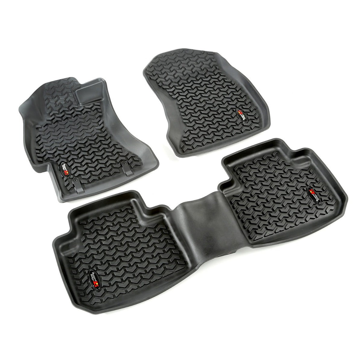Rugged Ridge 82989.59 Floor Liners; Front/Rear; Black; 14-17 Subaru Forester