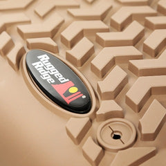 Rugged Ridge 83987.03 Floor Liners; Kit; Tan; 14-17 GM Crew Cab Pickup