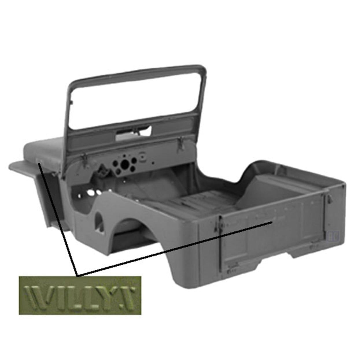 Omix-ADA DMC-673859-3A Body Tub Kit