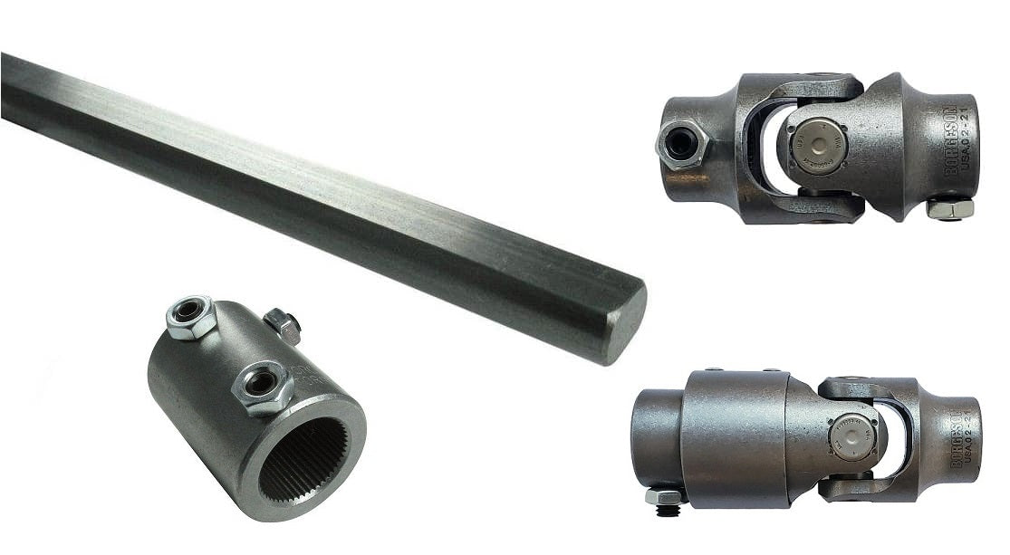 Ridetech Steering U-Joint Kit 1-48 at column and 3/4-36 at rack 11009535