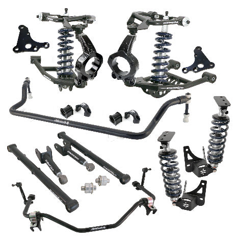 Ridetech 11240202 HQ Coil-Over System with hub spindles for 1968-1972 GM A-Body.