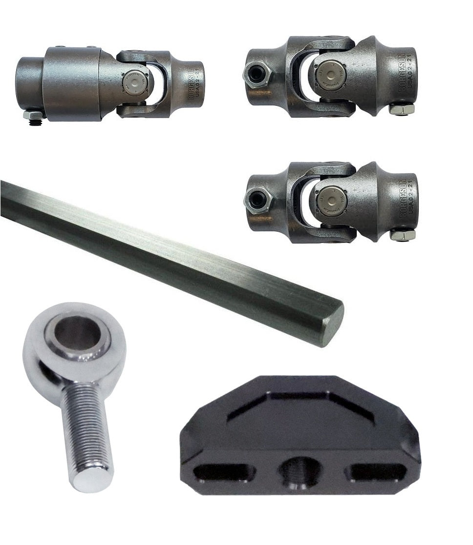 Ridetech High clearance steering U-Joint kit 1-48 at column and 3/4-36 at rack 11249511