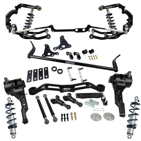 Ridetech 11530203 HQ Coil-Over System with hub spindles & trailing arms for 1963-1979 Corvette.