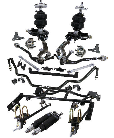 Ridetech 12090296 HQ Air Suspension System with hub spindles for 1964-1966 Mustang.