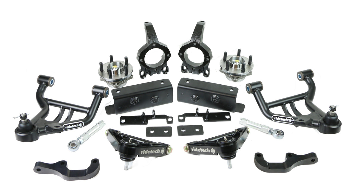 Ridetech 12122650 Front SLA Suspension System for 1979-1993 Mustang with aftermarket k-member.