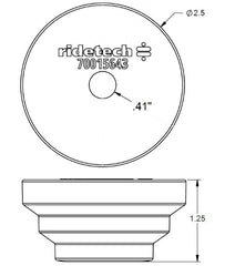 Ridetech 70015643 Bump Stop, Embedded Washer, Rubber, 1.25 in. Height