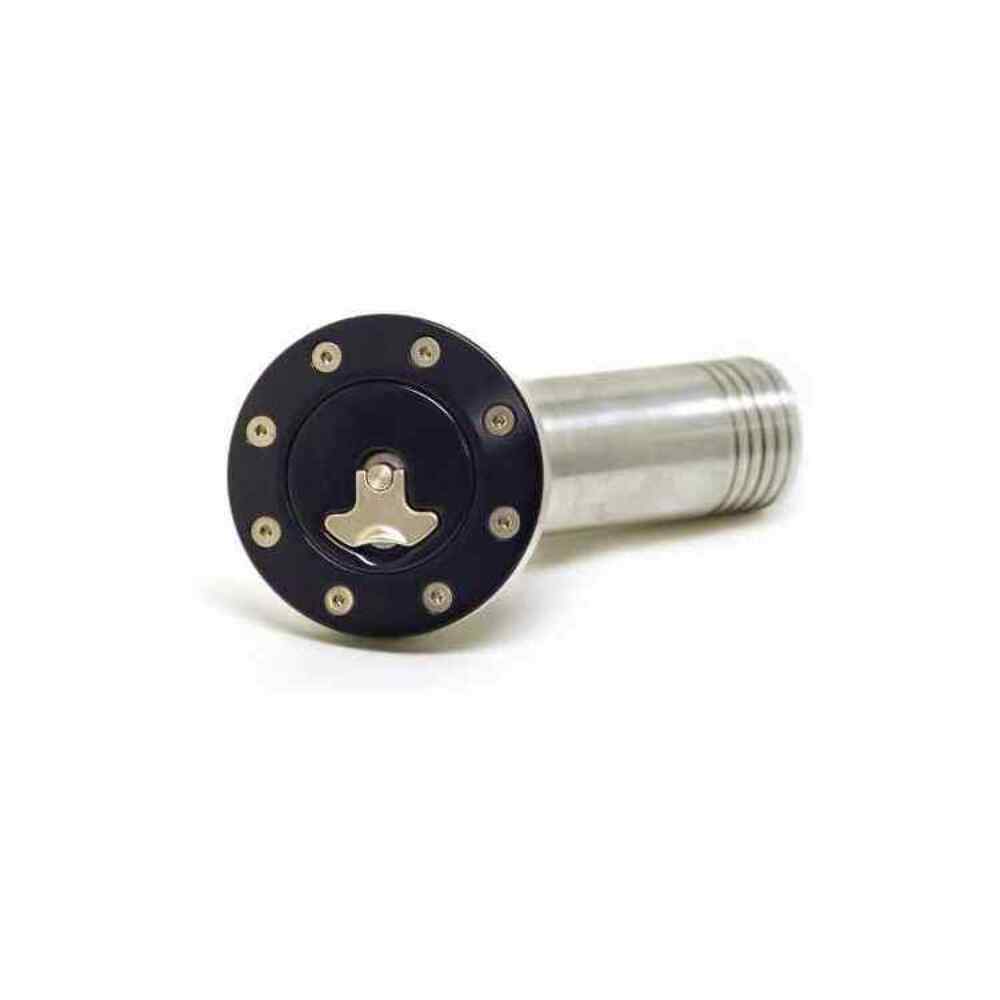 Ridetech Billet aluminum gas cap for 1962-1967 Nova, locking, anodized Silver. 81000039