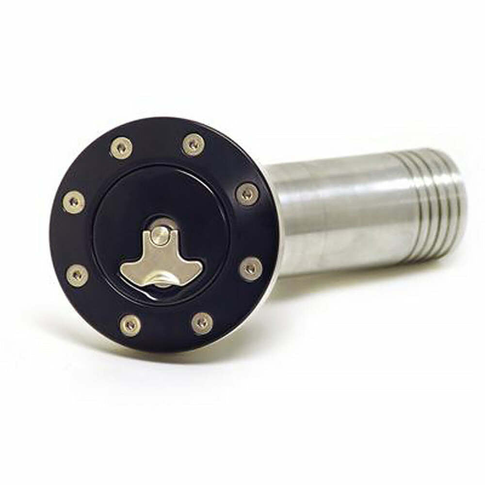 Ridetech Billet aluminum gas cap for 1962-1967 Nova, locking, anodized Black. 81000040