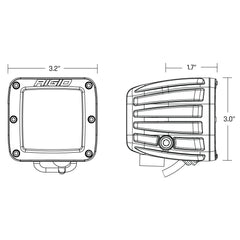 RIGID Industries D-Series PRO Spot Lights with Amber PRO Lens, Pair 20252