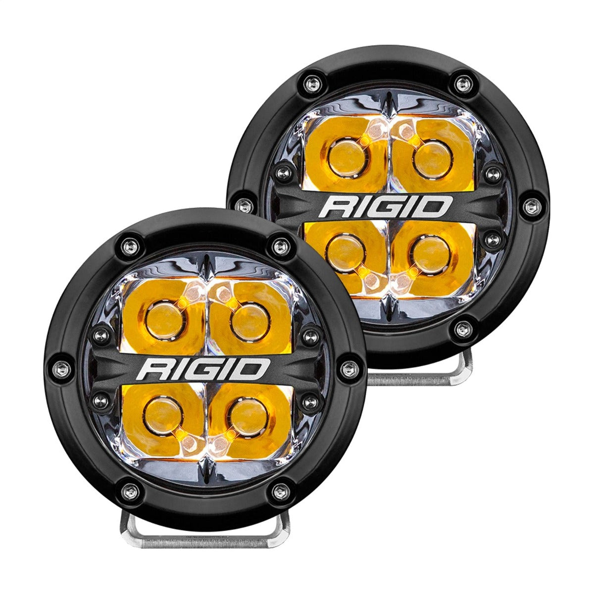RIGID Industries 36114 360-Series 4in LED Off-Road Spot Beam Amber Backlight Pair