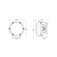 RIGID Industries 360-Series 4 in. LED Light with RGBW Backlight, Spot Beam, Pair 36402