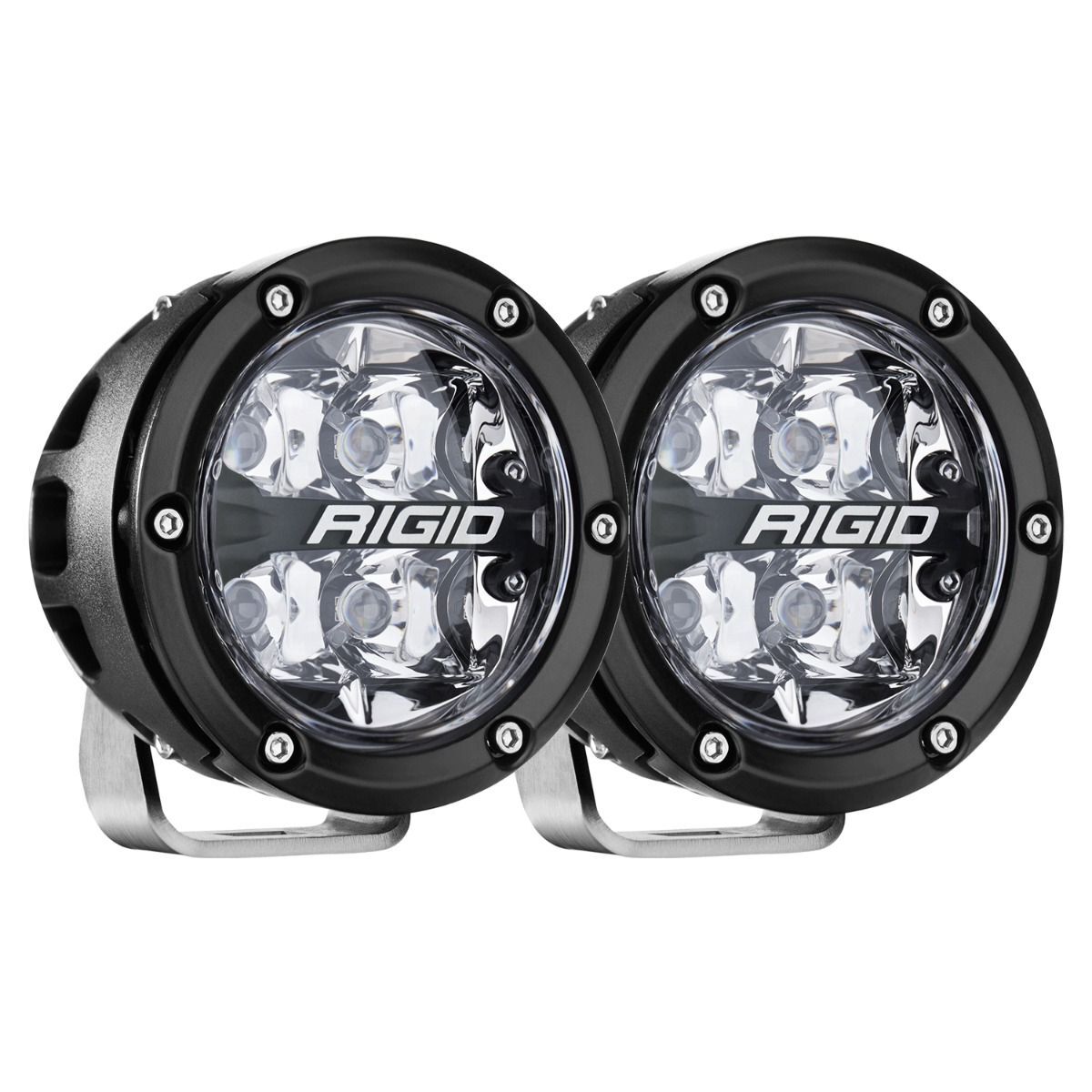 RIGID Industries 360-Series 4 in. LED Light with RGBW Backlight, Spot Beam, Pair 36402
