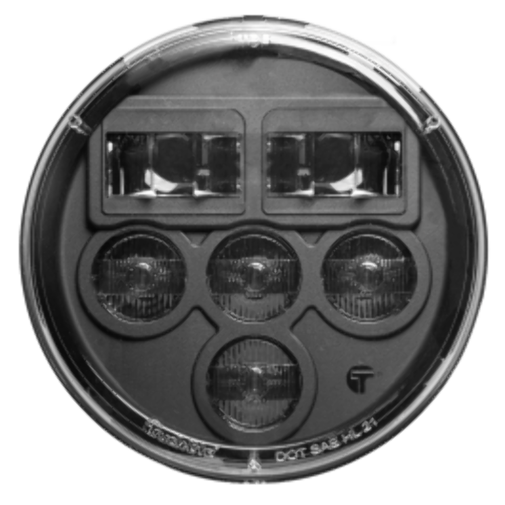 RIGID Industries Truck-Lite 37 Series 7 in. Round LED Headlight, High and Low Beam 37270C