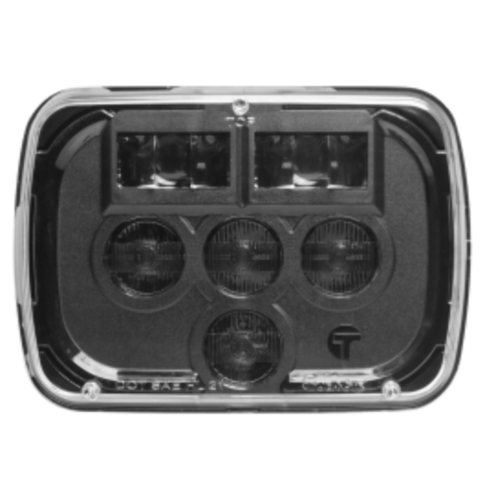 RIGID Industries Truck-Lite 37 Series 5 in. x 7 in. Rectangular LED Headlight, High and Low Beam 37450C