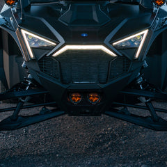 RIGID Industries 2017+ Polaris RZR Pro R/Turbo R Grille Light Kit with 360-Series 4 in. Amber PRO Spot Lights 41651