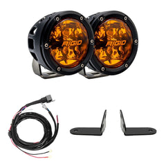RIGID Industries Polaris RZR Pro R/Turbo R 360-Series Amber PRO A-Pillar Light Kit 41652
