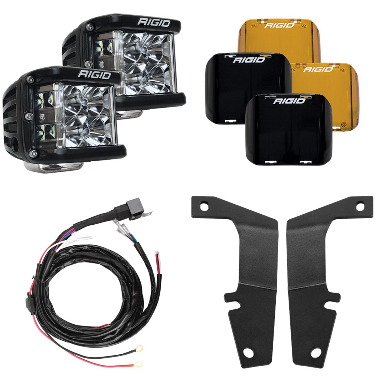 RIGID Industries 46703 RIGID A-Pillar Light Kit, Includes D-SS Flood