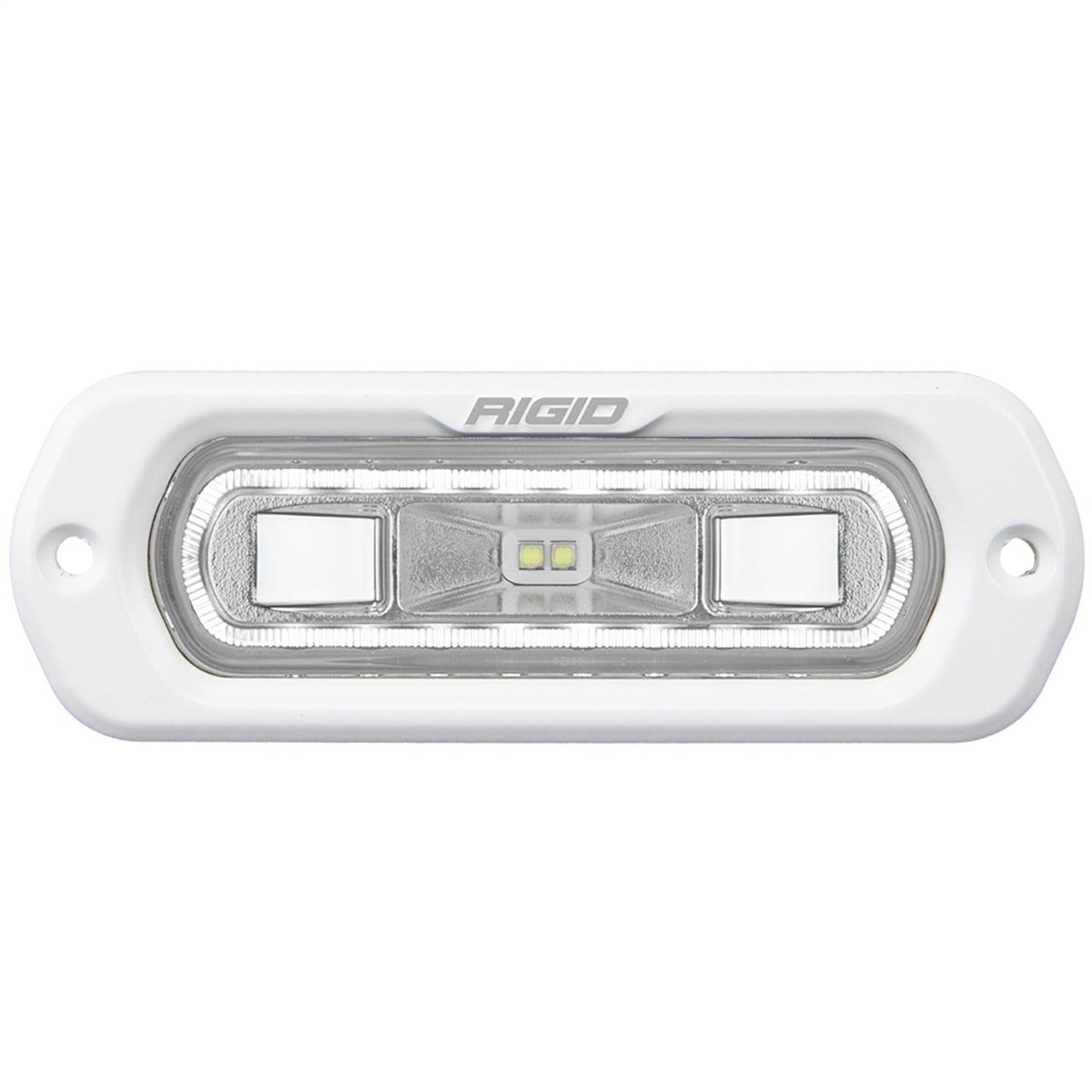 RIGID Industries 51200 SR-L Series Marine Spreader Pod 2 Wire Flush Mount White With White Halo