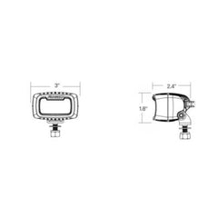 RIGID Industries SR-M Series Amber PRO Spot Light, Surface Mount 902214