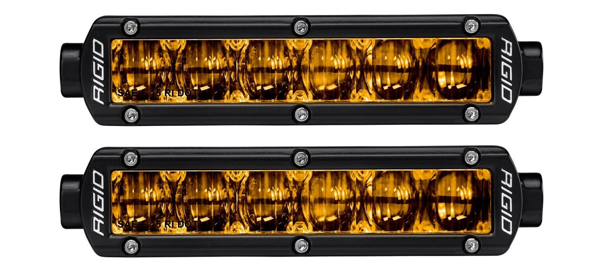 RIGID Industries 906704 SR-Series Pro Dot/SAE J583 6Inch Fog Light Selective Yellow Surface Mount, Pair