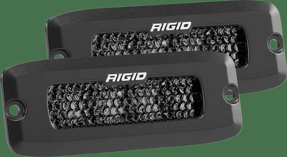 RIGID Industries 925513BLK SR-Q Series Pro Spot Diffused Midnight Flush Mount | Pair