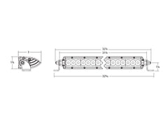 RIGID Industries SR-Series 30 in. Spot LED Light Bar with Amber PRO Lens 932314