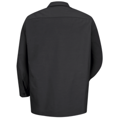 Red Kap Men's Long Sleeve Industrial Work Shirt Black XL SP14BK-RG-L