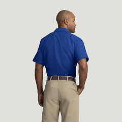 Red Kap Men's Short Sleeve Industrial Work Shirt Royal Blue Medium SP24RB-SS-M