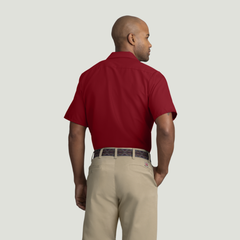 Red Kap Men's Short Sleeve Industrial Work Shirt Red Large SP24RD-SSL-L