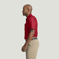 Red Kap Men's Short Sleeve Industrial Work Shirt Red Large SP24RD-SSL-L