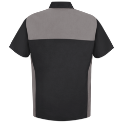 Red Kap Men's Short Sleeve Motorsports Shirt Silver / Black Medium SP28BG-SS-M